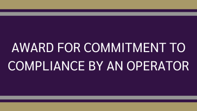 Award for Commitment to Compliance by an Operator